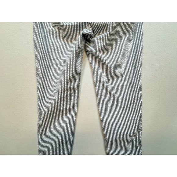 Banana Republic Womens Hampton Straight Pants Sz 2 Blue White Pinstripe Workwear - Picture 13 of 14